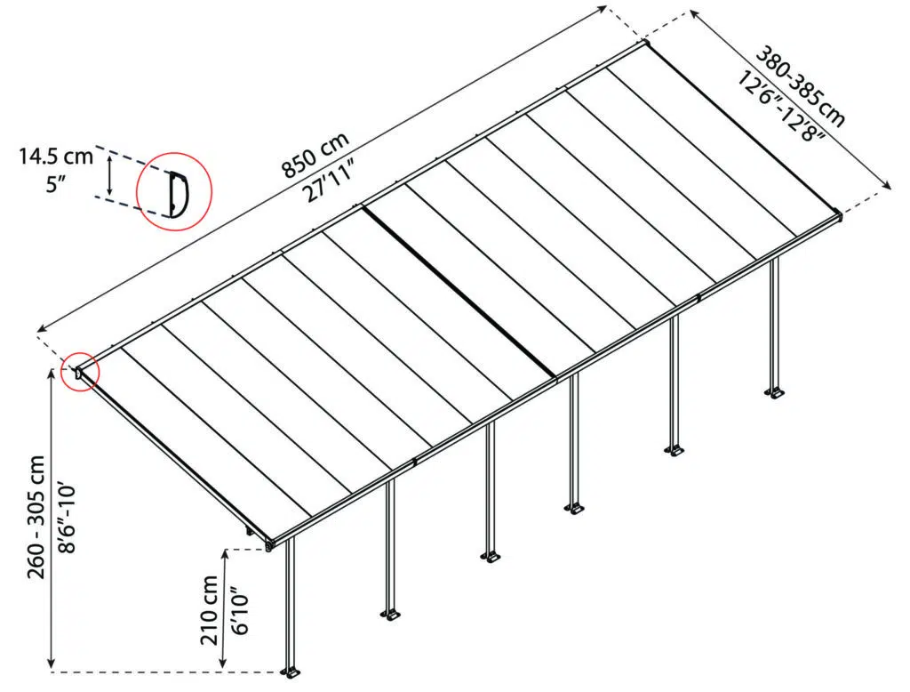 Målsatt tegning, FERIA 4x8,50 meter